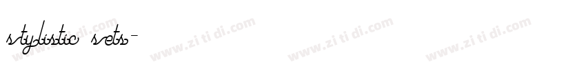 Stylistic Sets字体转换